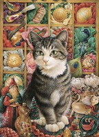 Künstler Klappkarte Harry and the Christmas Decorations Künstler Klappkarte Harry and the Christmas Decorations