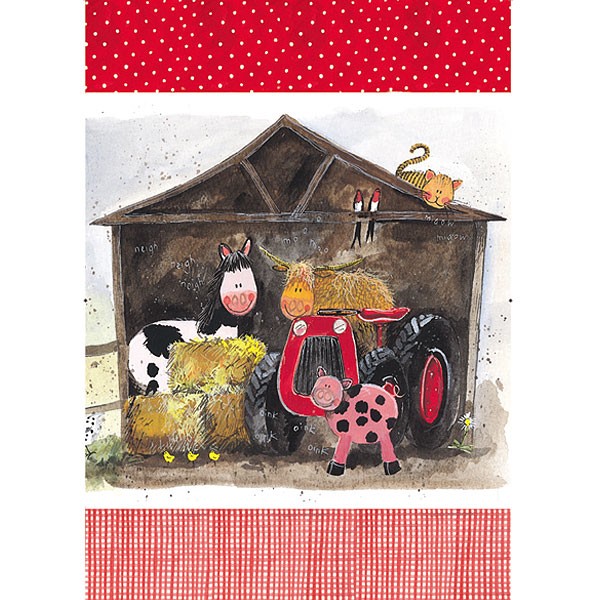 Alex Clark Geschirrtuch Farmyard Tractor