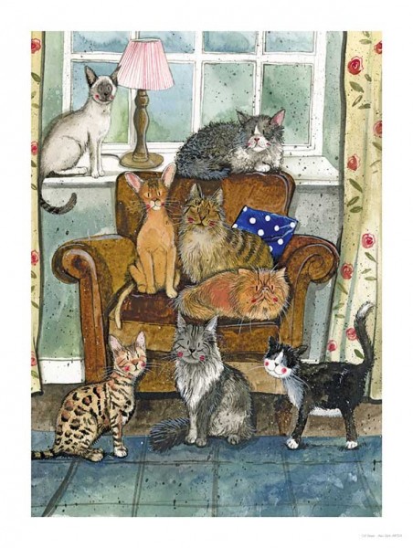 Art Print Cat House 30 x 40 cm