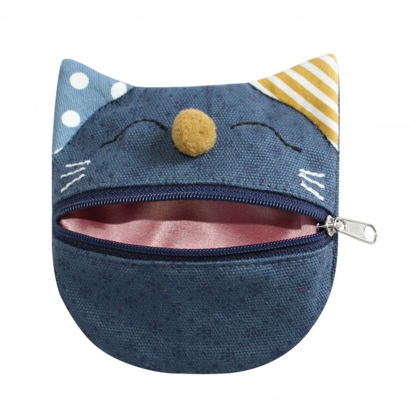 Canvas Cat Geldbörse, navy