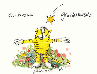 Janosch Postkarte 1000 Glückwünsche