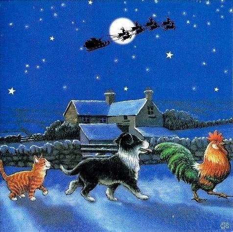 Weihnachtskarte quadr. On the Farm