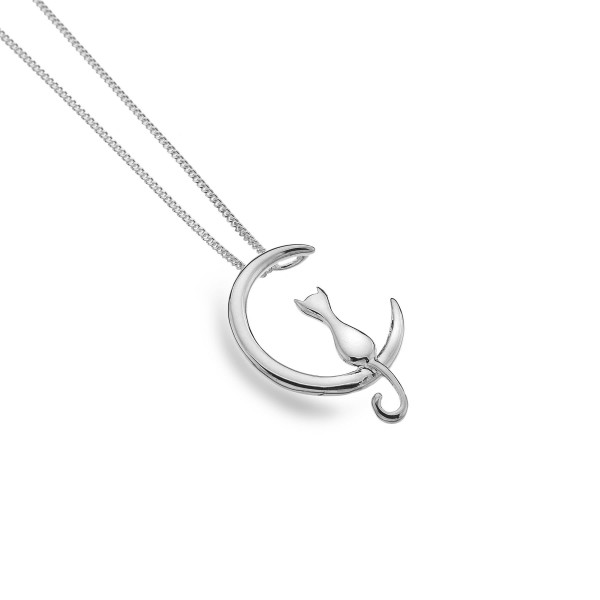 Silver Necklace Halbmond