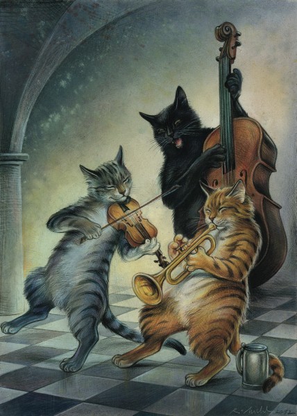 Post Card Musikkatzen