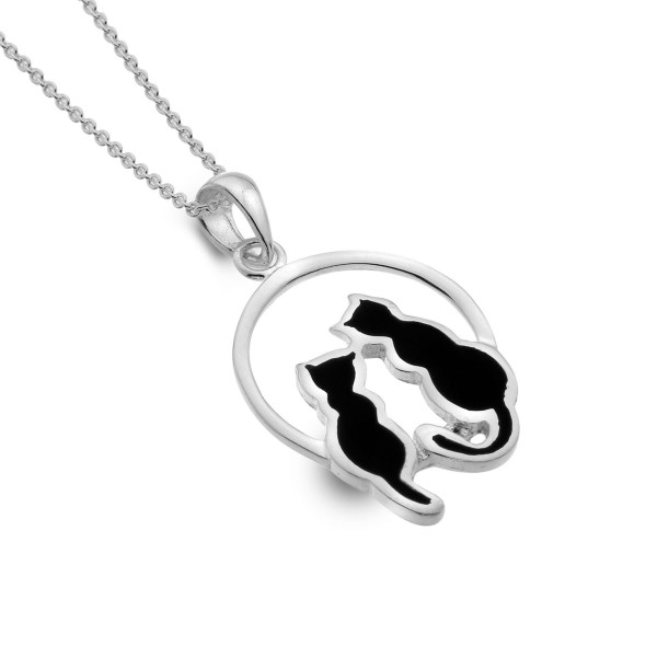 Silver/Enamel Necklace Mondkatzen