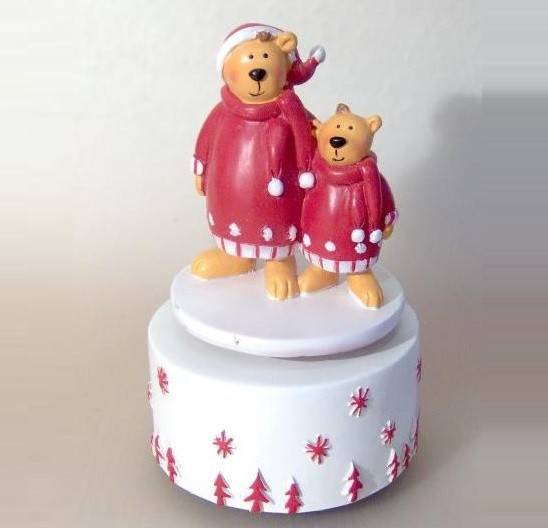 Winterliche Spieluhr Teddy